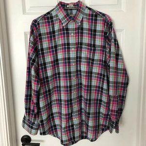 ⛰️ Peter Millar | Men's Checked Button Down Dress Shirt | Size Large